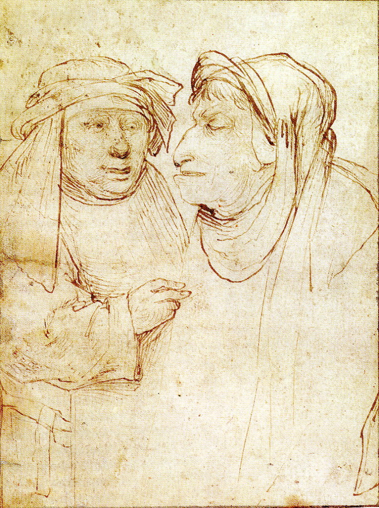 2-26 Hieronymous Bosch, Disreputable Pair. Pen and gray brown ink, 19.3 x 13.7 cm. Lehman Collection, New York.
