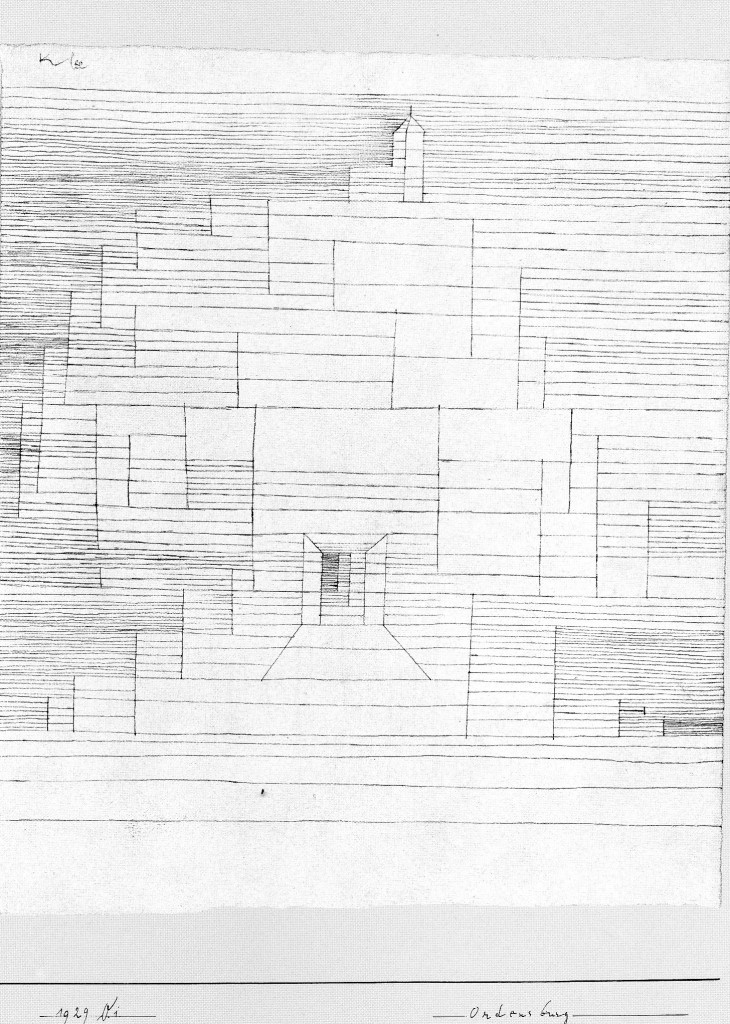 Ordensburg, 1929. Pen and ink, 28.5 x 24.3 cm. Zentrum Paul Klee, Bern.