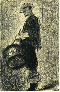 6-39 Georges Seurat, Drummer at Montfermeil, 1881. Conté crayon, 17.4 x 11.3 cm. Collection André Bromberg.